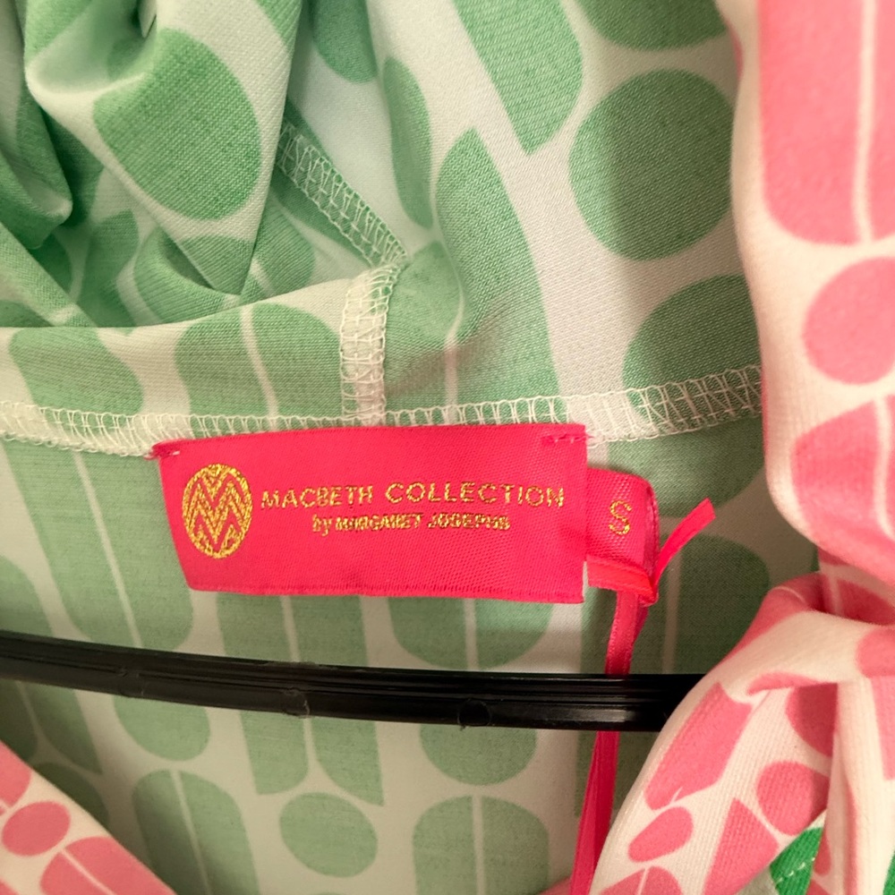 Macbeth Collection by Margaret Josephs Vibrant Green and Pink Coverup